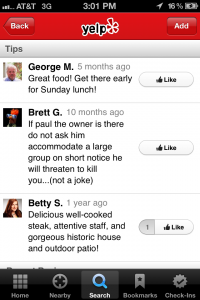 tripadvisor vs. foursquare